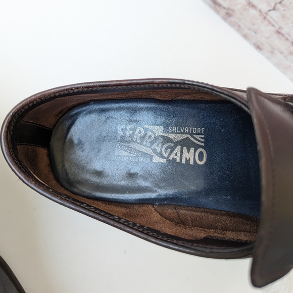 SALVATORE FERRAGAMO LEATHER MEN'S SHOES - Picture 11 of 14